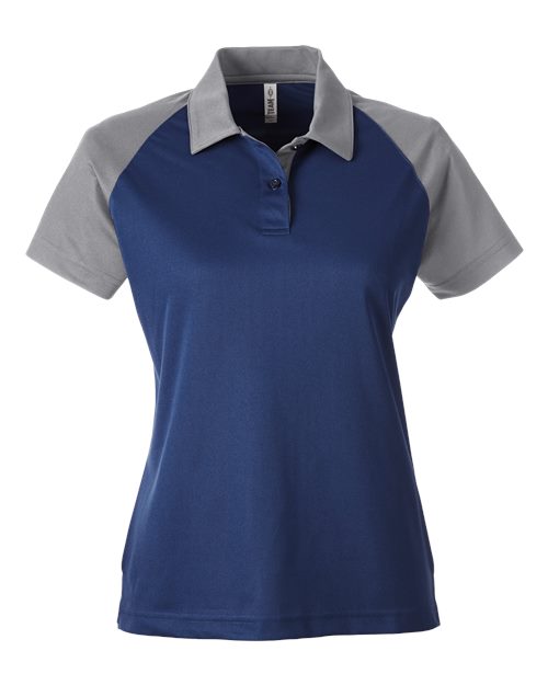 Team 365 TT21CW Women's Command Snag-Protection Colorblock Polo - Sport Dark Navy  Sport Graphite