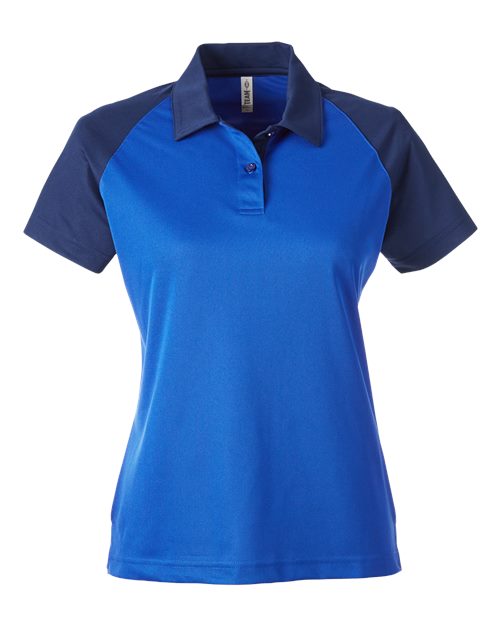 Team 365 TT21CW Women's Command Snag-Protection Colorblock Polo - Sport Royal  Sport Dark Navy