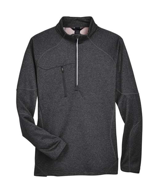 North End 88175 Men's Catalyst Performance Fleece Quarter-Zip Pullover - Carbon Heather