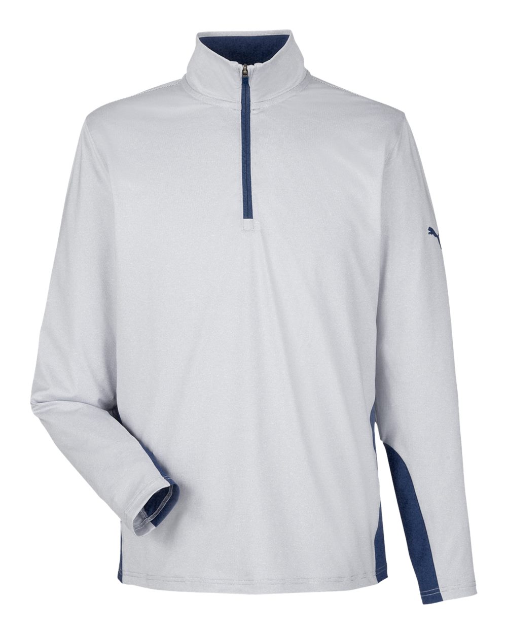 Puma Golf PG410 Mesa Stripe Quarter-Zip Pullover - Navy Blazer  Bright White