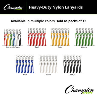 Champion Sports 125-126 Heavy-Duty Nylon Lanyards - Doz