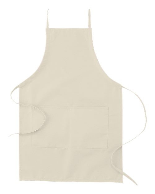 Big Accessories APR53 Apron with Pocket - Natural