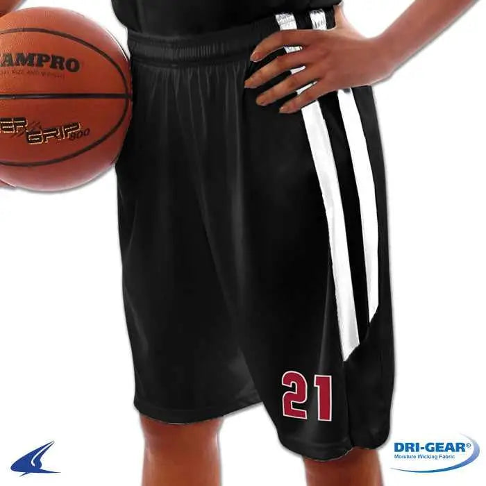 Champro Bbs9w Women’s Muscle Basketball Short - White Gold