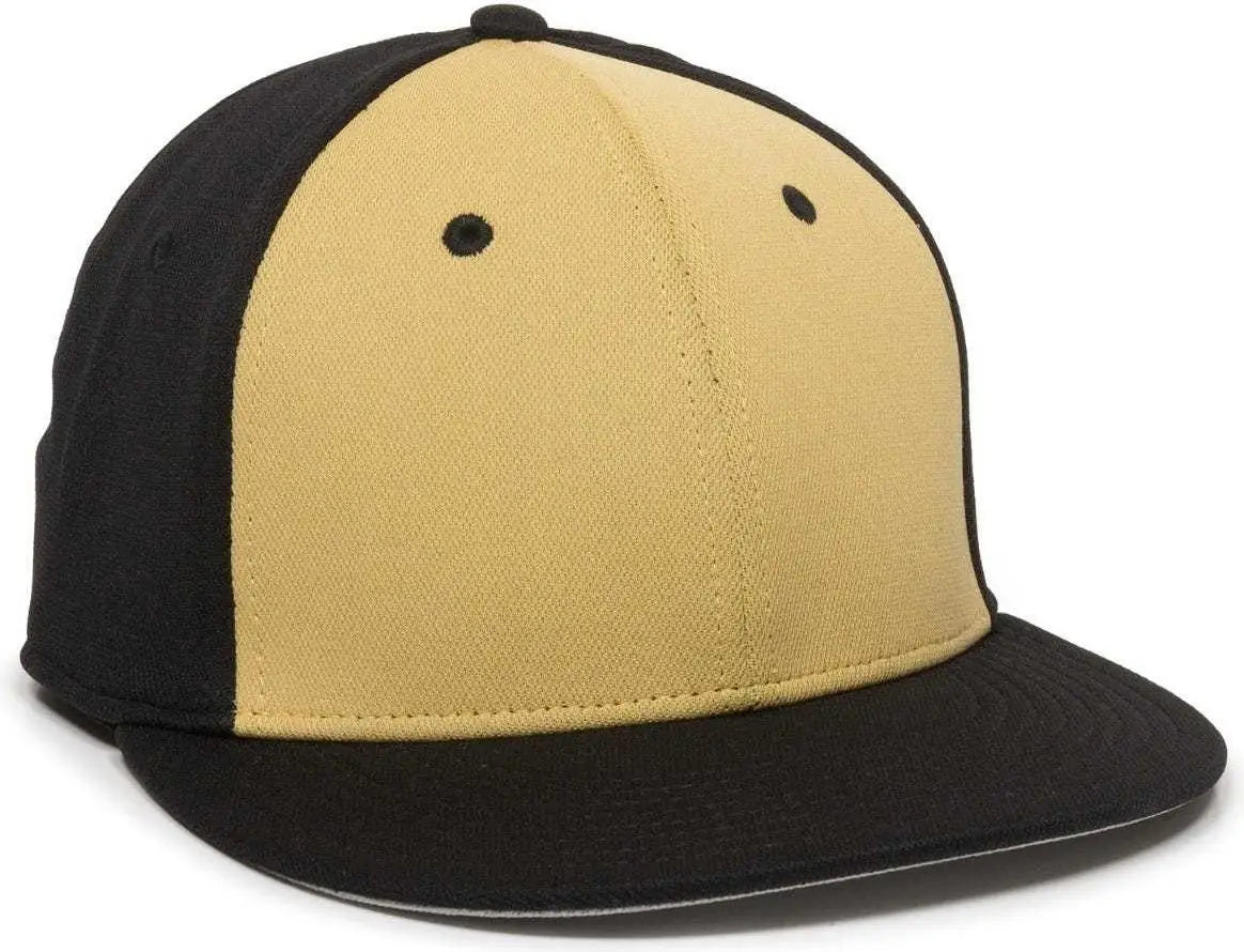 Oc Sports Tgs1930x Proflex Bamboo Charcoal Flat Visor Cap - v Gd Black - Vegas Gold / 6 3/8’’ - 3/4’’