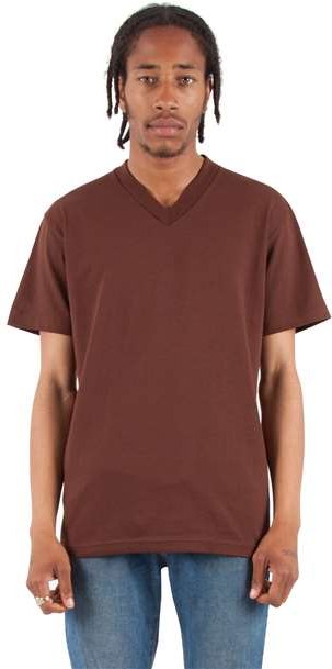 Shaka Wear SHVEE Unisex V-Neck T-Shirt - Brown