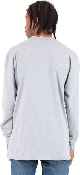 Shaka Wear SHMHLS Men&#39;s Max Heavyweight Long Sleeve T-Shirt - Heather Gray