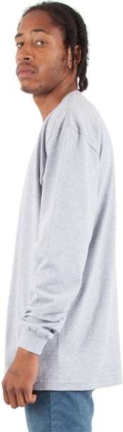 Shaka Wear SHMHLS Men&#39;s Max Heavyweight Long Sleeve T-Shirt - Heather Gray