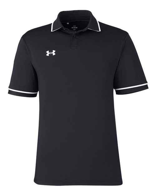 Under Armour 1376904 Tipped Teams Performance Polo - Black  White