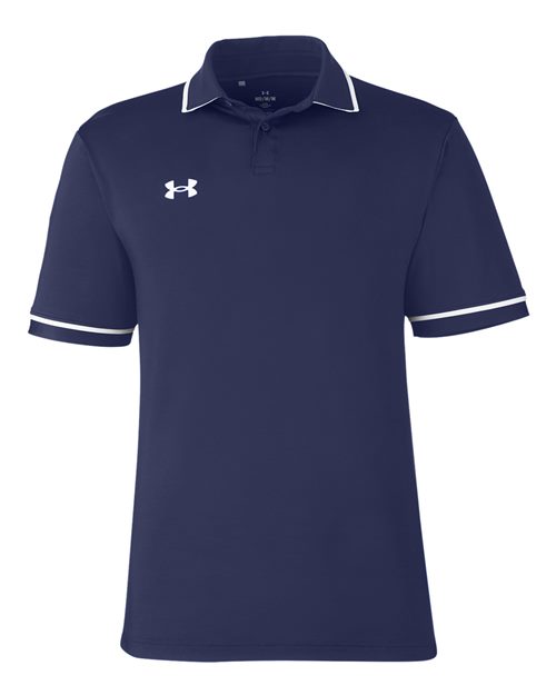 Under Armour 1376904 Tipped Teams Performance Polo - Midnight Navy  White