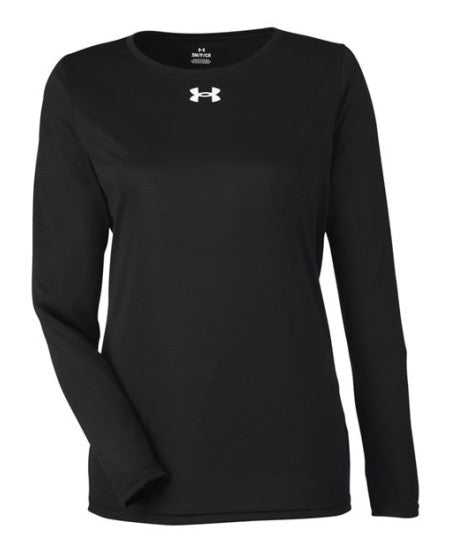 Under Armour 1376852 Women's Team Tech™ Long Sleeve T-Shirt - Black  White