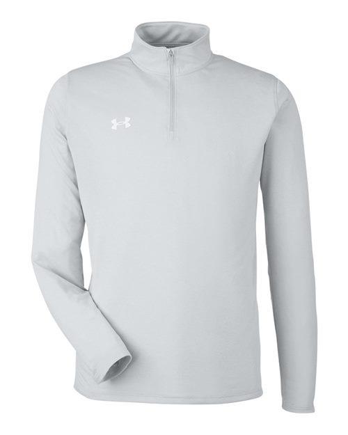 Under Armour 1376844 Team Tech™ Quarter-Zip Pullover - Mod Grey Light Heather  White