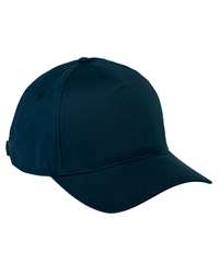 Big Accessories BX034 Five-Panel Brushed Twill Cap - Navy - front
