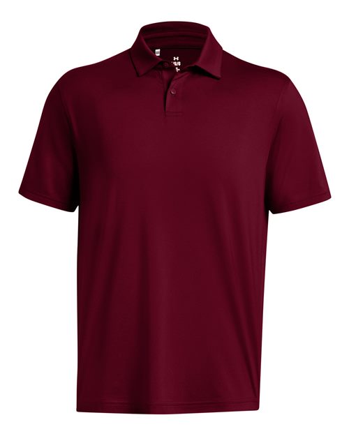 Under Armour 1383255 Recycled Polo - Cardinal  White
