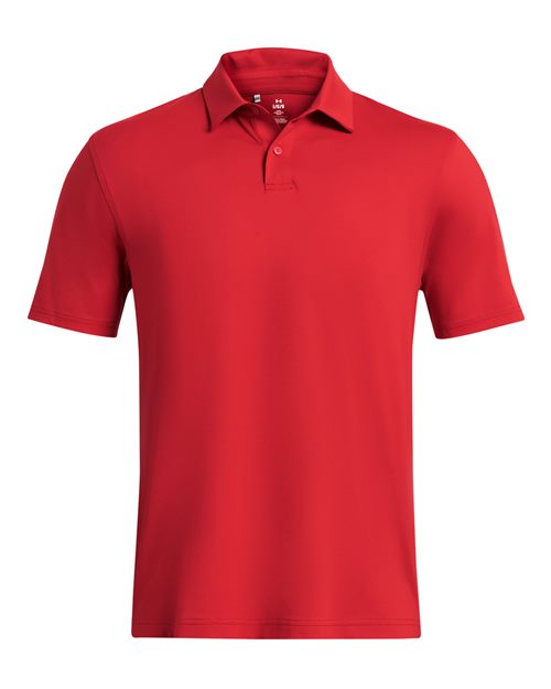 Under Armour 1383255 Recycled Polo - Red  White