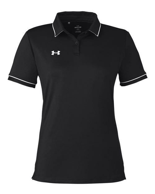 Under Armour 1376905 Women's Tipped Teams Performance Polo - Black  White