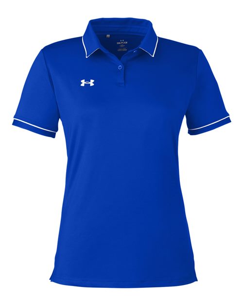 Under Armour 1376905 Women's Tipped Teams Performance Polo - Royal  White