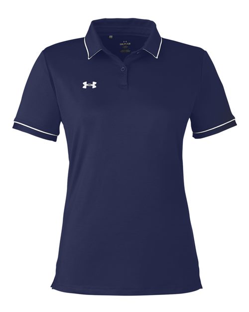 Under Armour 1376905 Women's Tipped Teams Performance Polo - Midnight Navy  White