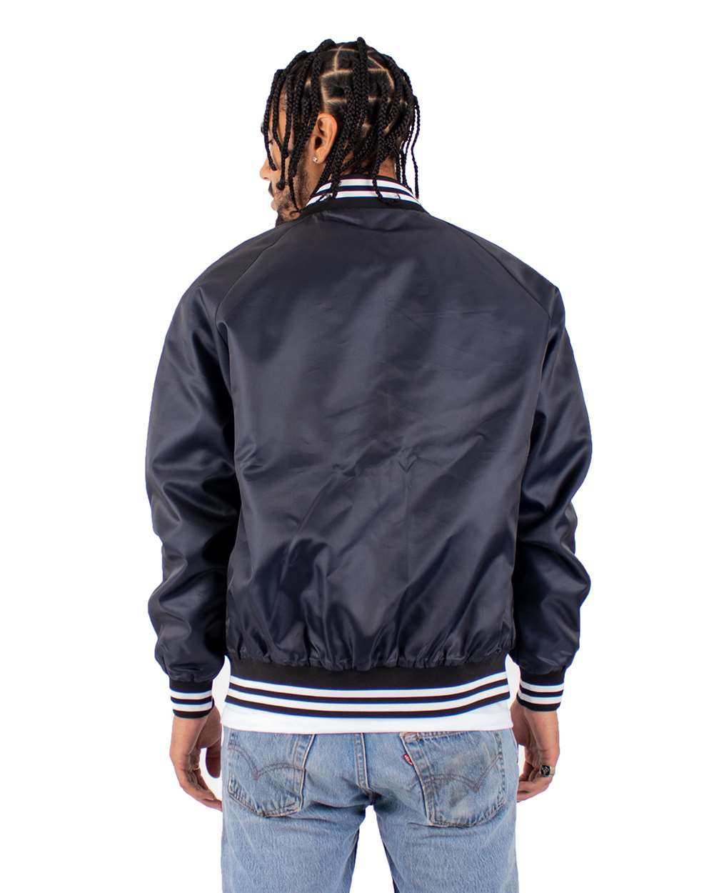 Shaka Wear SHVBJ Varsity Bomber Jacket - Navy