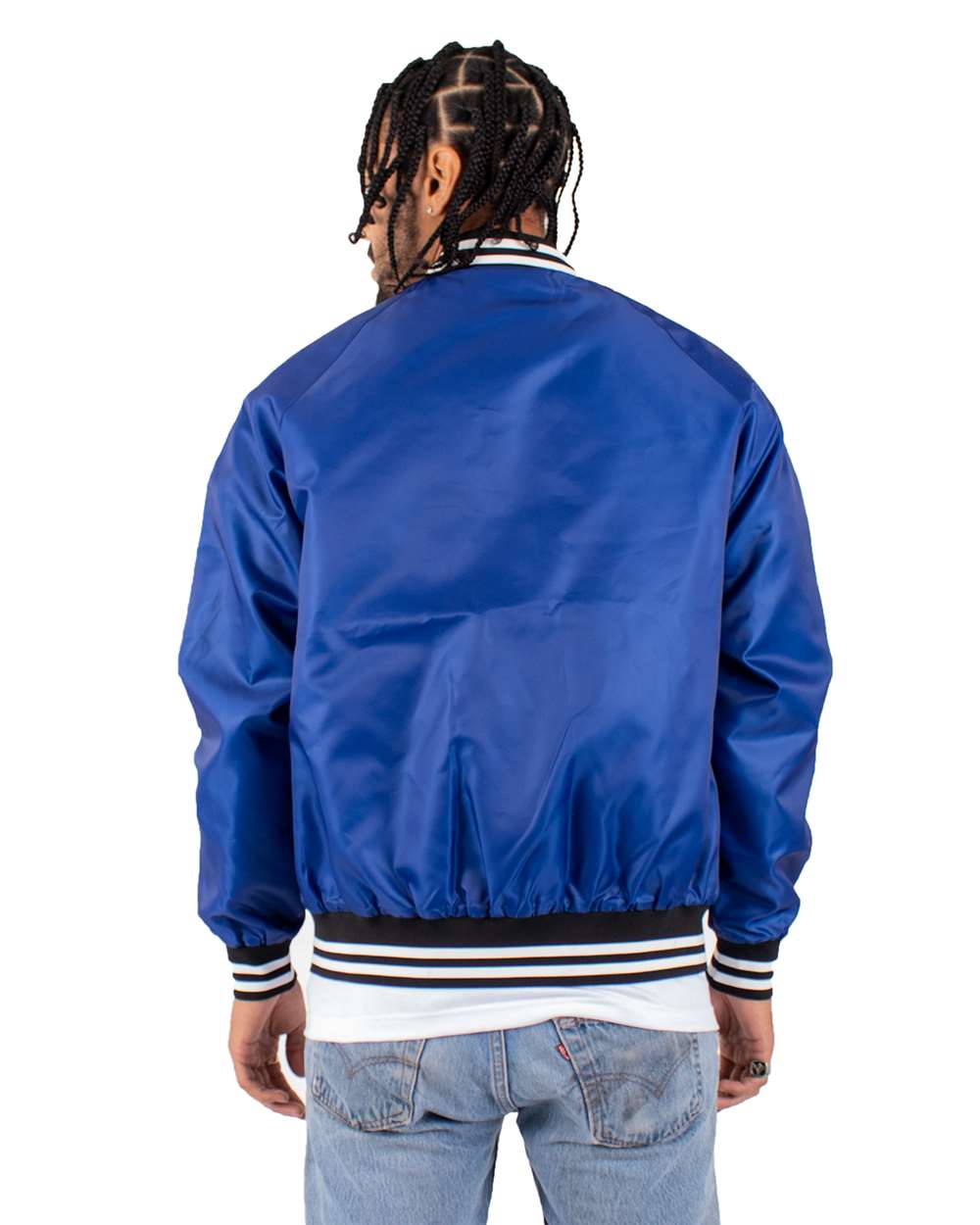 Shaka Wear SHVBJ Varsity Bomber Jacket - Royal