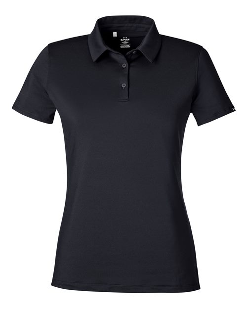 Under Armour 1385910 Women's Recycled Polo - Black  White