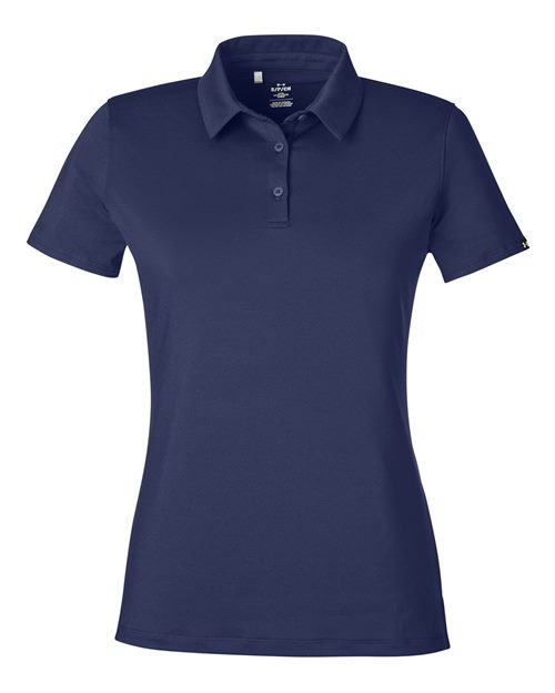 Under Armour 1385910 Women's Recycled Polo - Midnight Navy  White