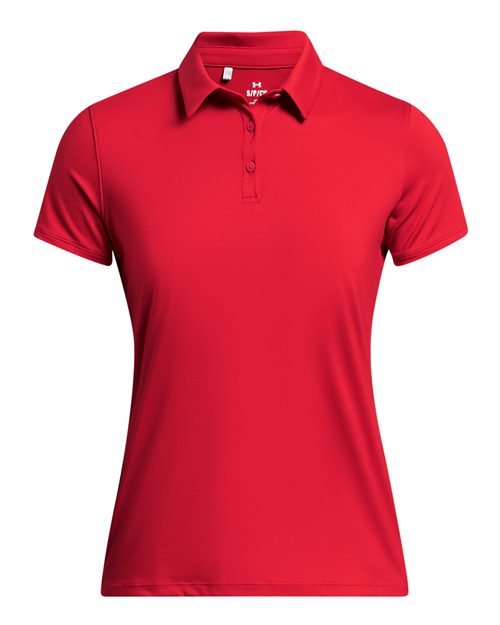 Under Armour 1385910 Women's Recycled Polo - Red  White
