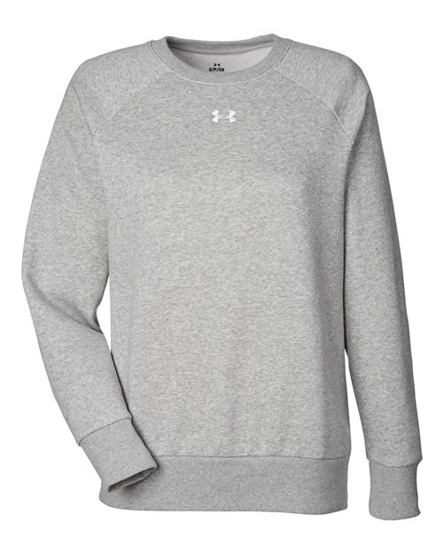 Under Armour 1379508 Women's Rival Fleece Sweatshirt - Mod Grey Light Heather  White