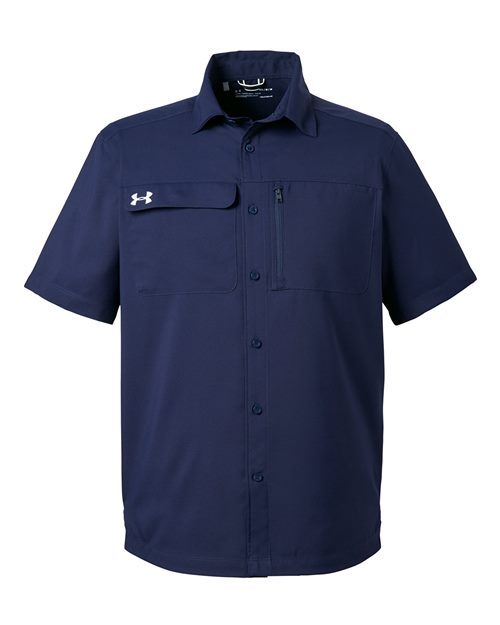 Under Armour 1351360 Motivate Coach Woven Shirt - Midnight Navy  White