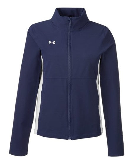 Under Armour 1389661 Women's Rival Stretch Jacket - Midnight Navy  White