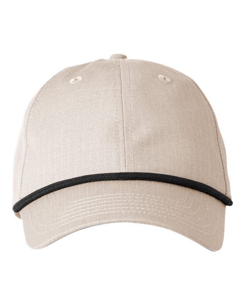 Big Accessories BA640 Lariat Cap - Khaki  Black Rope