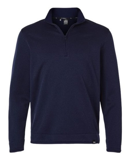Under Armour 1383256 Storm Sweater Fleece Quarter-Zip Pullover - Midnight Navy  White
