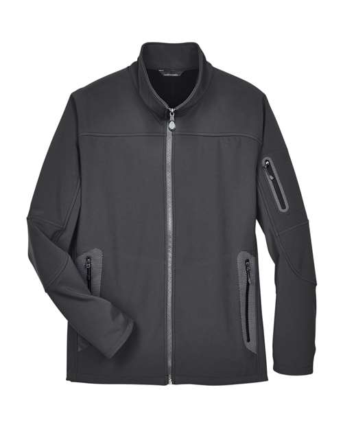North End 88138 Men's Three Layer Fleece Bonded Shell Technical Jacket - Graphite