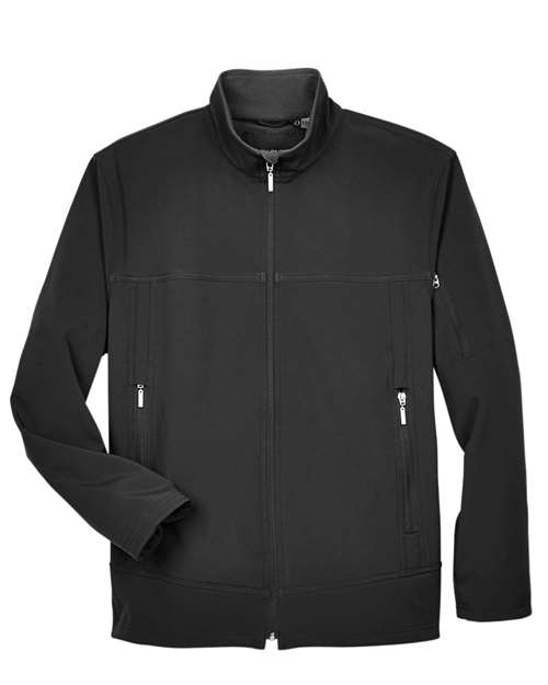 North End 88099 Men's Three layer Fleece Performance Soft Shell Jacket - Black