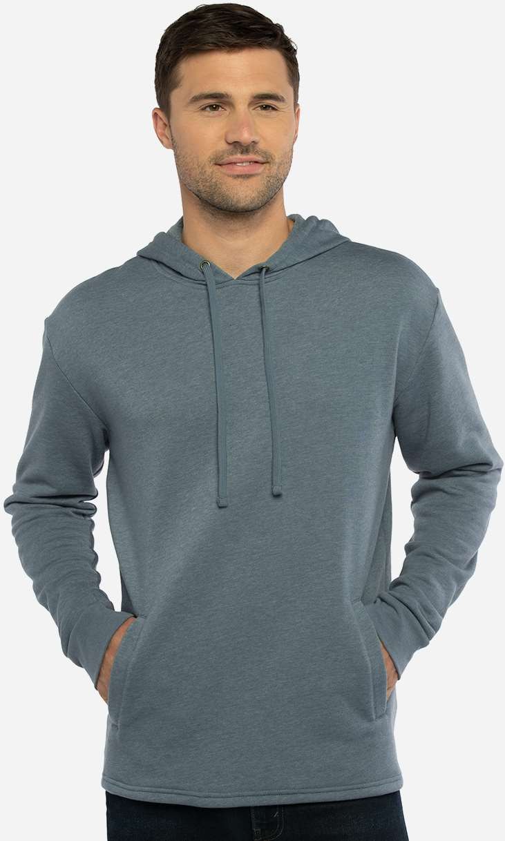 Next Level 9300 Malibu Welt Pocket Hoodie - Heather Slate Blue