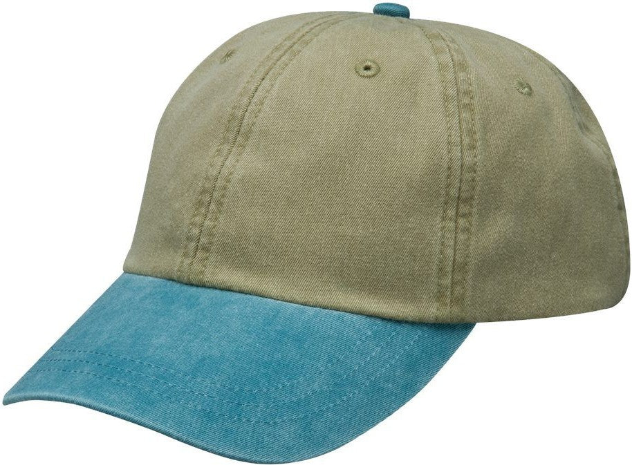 Adams Headwear LP101 Optimum Pigment-Dyed Cap - Khaki  Teal