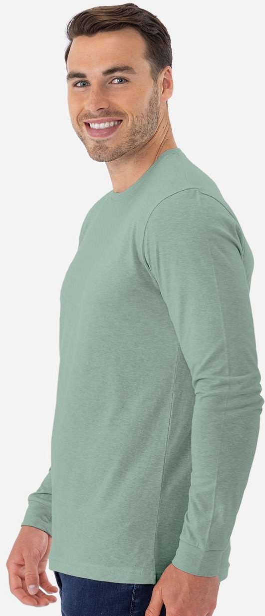 Next Level 6211 CVC Long Sleeve T-Shirt - Heather Seafoam