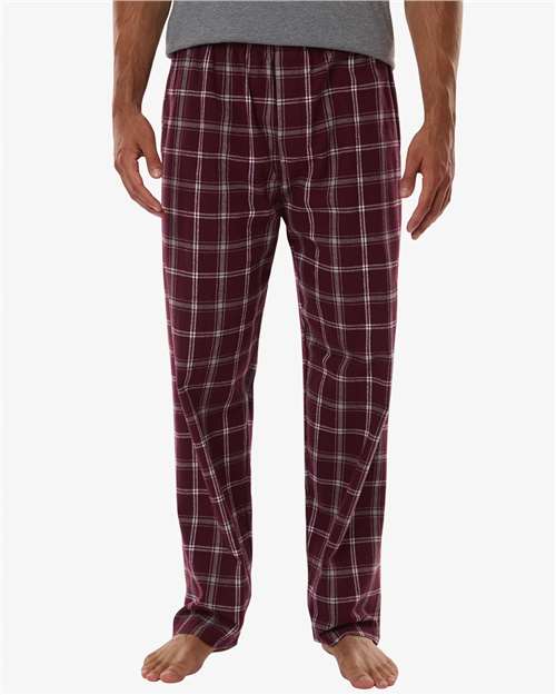 Boxercraft BM6624 Harley Flannel Pants - Varsity Maroon Oxford Plaid