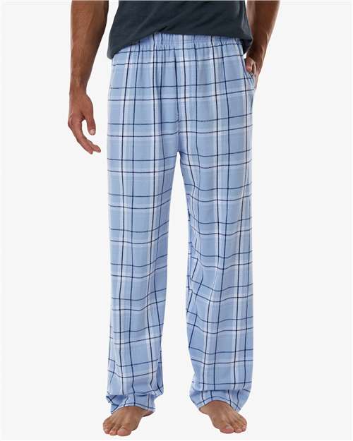 Boxercraft BM6624 Harley Flannel Pants - Sky Blue Carnegie Plaid