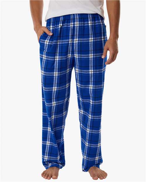 Boxercraft BM6624 Harley Flannel Pants - Electric Royal Carnegie Plaid