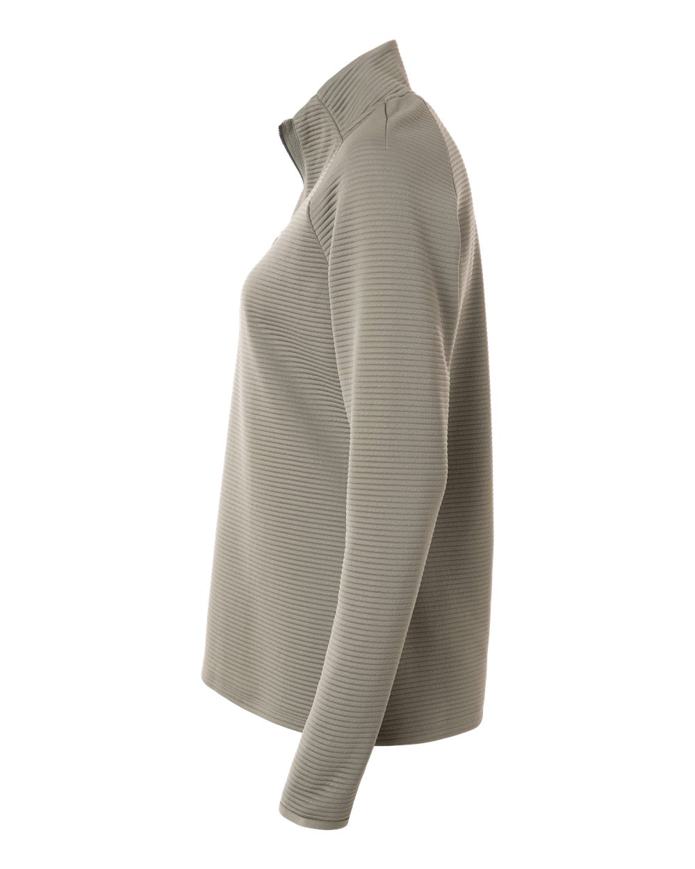 Adidas A589 Women's Spacer Quarter-Zip Pullover - Silver Pebble