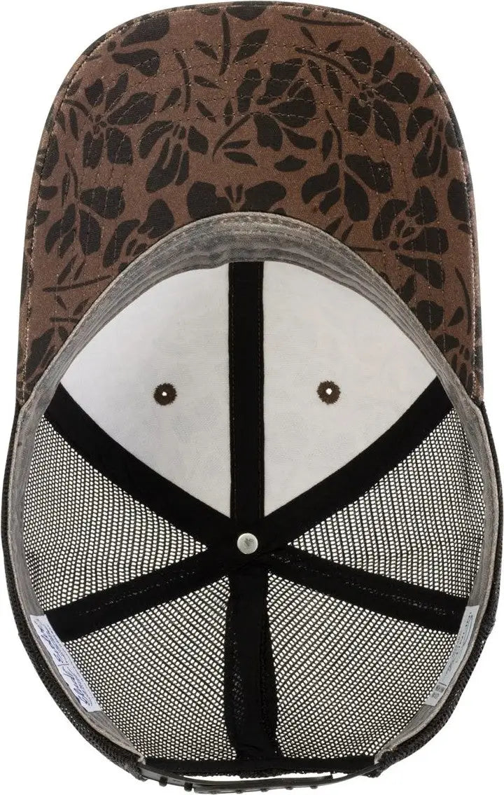 Infinity Her Charlie Women’s Modern Trucker Cap - Chocolate Floral Black - Floral/ / one Size Fits Most