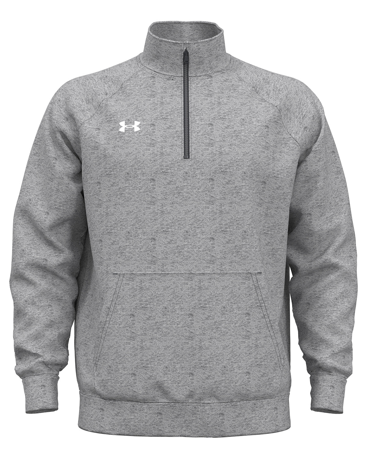 Under Armour 1386016 Rival Fleece Quarter-Zip Pullover - Cs Grey Light Heather  White