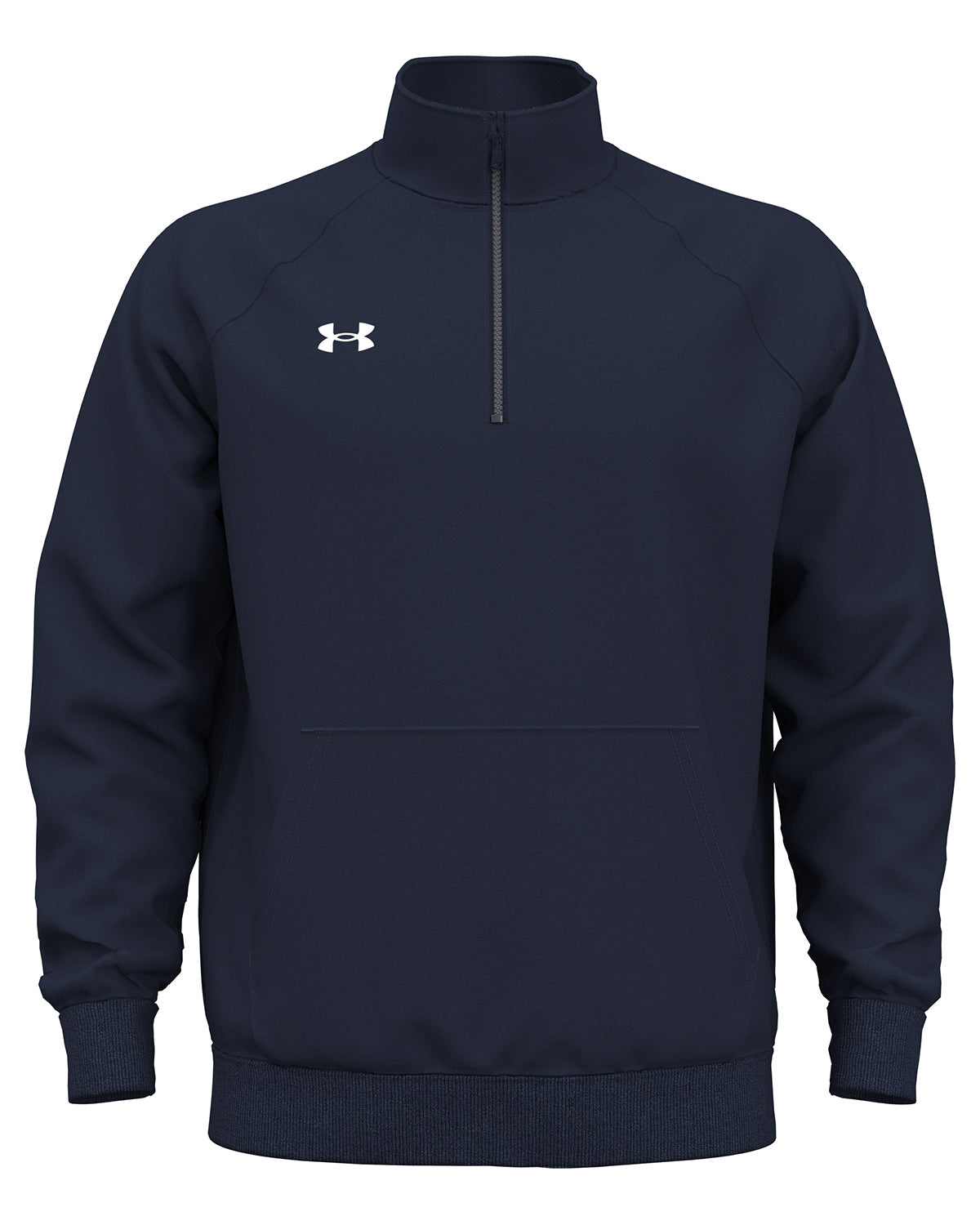 Under Armour 1386016 Rival Fleece Quarter-Zip Pullover - Midnight Navy  White