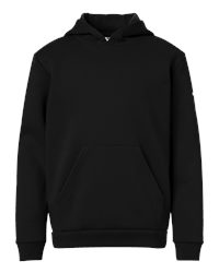 Adidas AT205 Youth Fleece Hooded Sweatshirt - Black/White - front