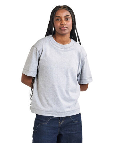 American Apparel 13ML0 Unisex Heavyweight Cotton Mid-Length Tee - Heather Gray