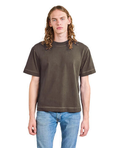 American Apparel 13ML0 Unisex Heavyweight Cotton Mid-Length Tee - Mushroom