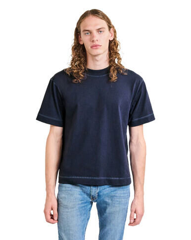 American Apparel 13ML0 Unisex Heavyweight Cotton Mid-Length Tee - Navy