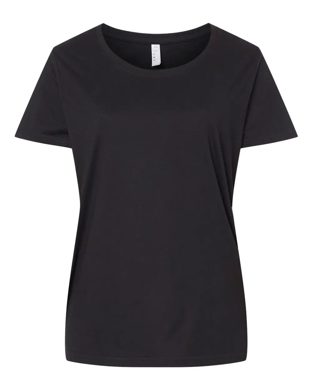 Lat 3816 Curvy Collection Women’s Fine Jersey Tee - Blended Black - 1 - 14/16