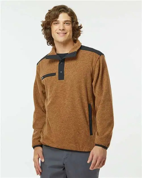 Dri Duck 7353 Ranger Melange Fleece Pullover - Saddle