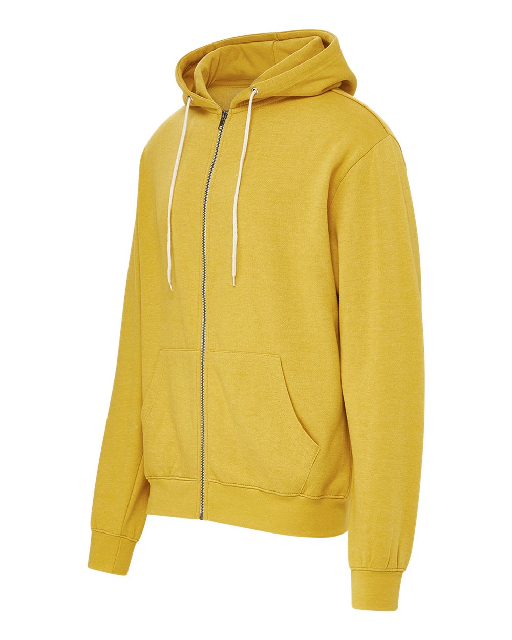 MV Sport 2349 Retro Heather Full-Zip Hooded Sweatshirt - Ginger - Side